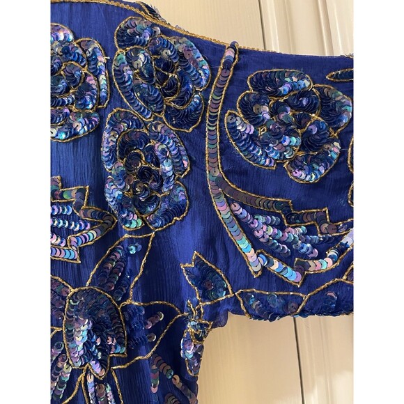 Jean for Joseph Le Bon women VTG Sequin Midi Cocktail Dress size PS Petite Small - Picture 9 of 9